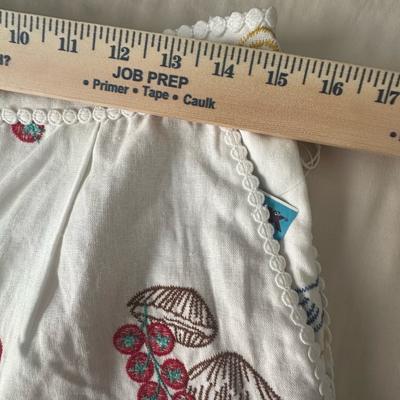 Caroline Constas Cream Embroidered High Waist Shorts - Picture 13 of 14